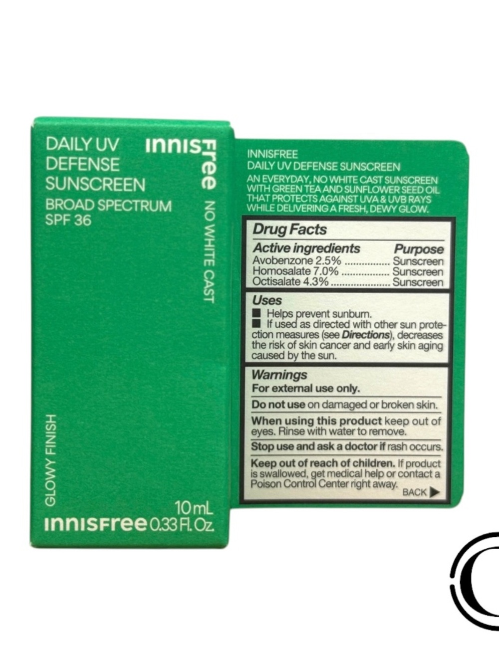 LOT OF 10 Innisfree Daily UV Defense Mineral Sunscreen SPF 36 - 3.3 oz TOTAL - Picture 3 of 4